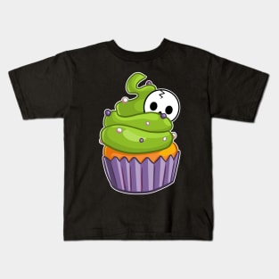 Spoopy Kawaii Cute Halloween Cupcake Kids T-Shirt